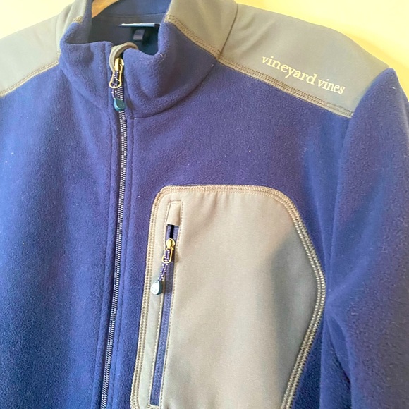 Vineyard Vines Still River Full Zip Fleece Jacket Men's Large Navy Blue - Picture 4 of 10